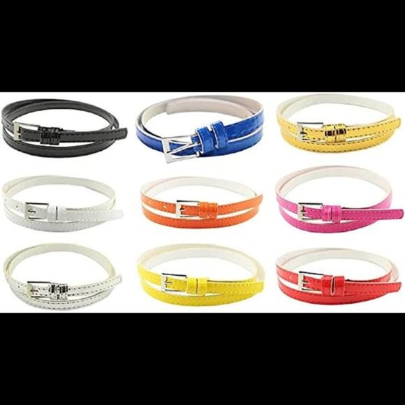 OuLi Store® Pack of 9PCS Women Thin Belt with Buckle for Dress Jeans main image 7
